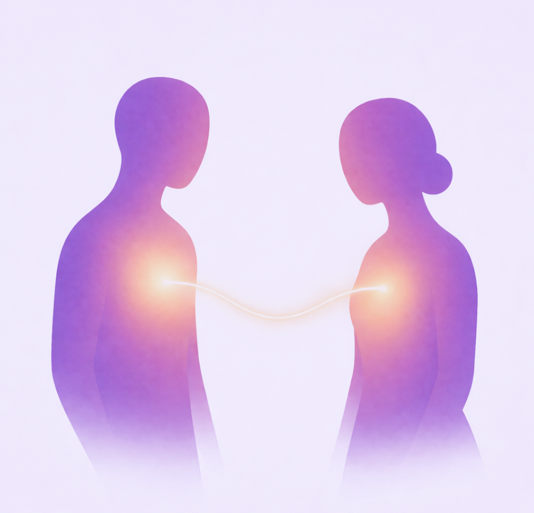 Two people connected through personality science